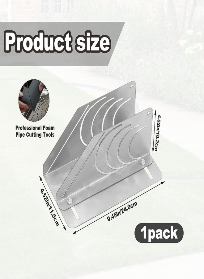 Xanadued 1 Pack Precision 45 Rubber Insulation Pipe Cutter, Rubber Insulated Pipe 45 Cutter, Professional Foam Pipe Cutter Tool, Foam Pipe Cutter Tool Insulation Cutting Fixture, Foam Pipe Cutter Tool 4 in 1 - Image 2