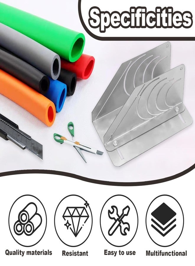 Xanadued 1 Pack Precision 45 Rubber Insulation Pipe Cutter, Rubber Insulated Pipe 45 Cutter, Professional Foam Pipe Cutter Tool, Foam Pipe Cutter Tool Insulation Cutting Fixture, Foam Pipe Cutter Tool 4 in 1 - Image 4