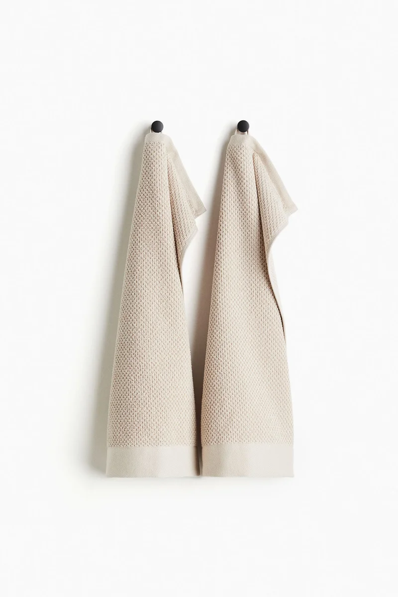 H&M 2-pack cotton terry guest towels