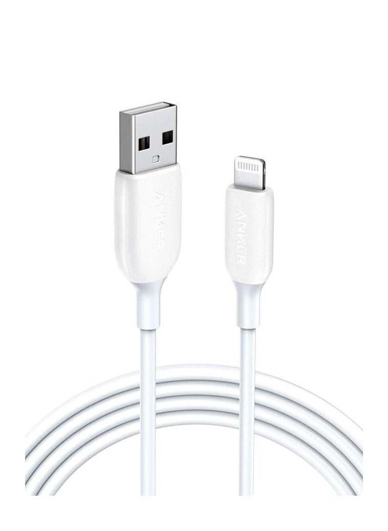 Ankery - Anker Powerline 3 Lightning Cable, 3 Feet, White - Image 1
