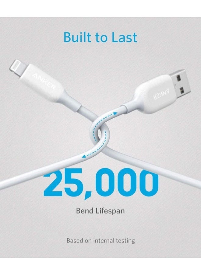 Ankery - Anker Powerline 3 Lightning Cable, 3 Feet, White - Image 1