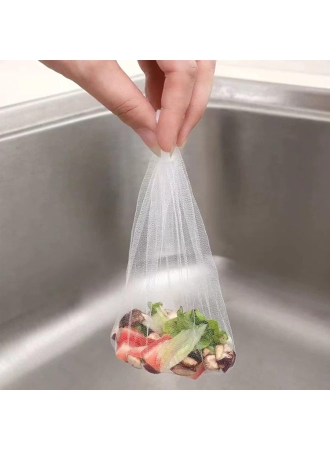 300 PCS Kitchen Sink Strainer Mesh Bag, Small Disposable Mesh Sink Strainer Bags and PP Extraction Box, Fit All Drain Sinks for Kitchen, Bath, Tub, Anti-Clogging - Image 4