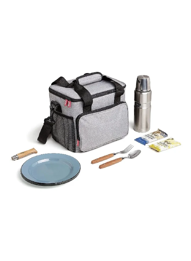 TATAY Zipper Closure Waterproof Picnic Insulated Lunch Bag Denim Grey 11 L 1184515