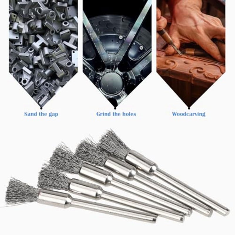 Extended Wire End Brush Pen For Rust Paint Removal Polishing Rotary Tool Accessory - Image 3