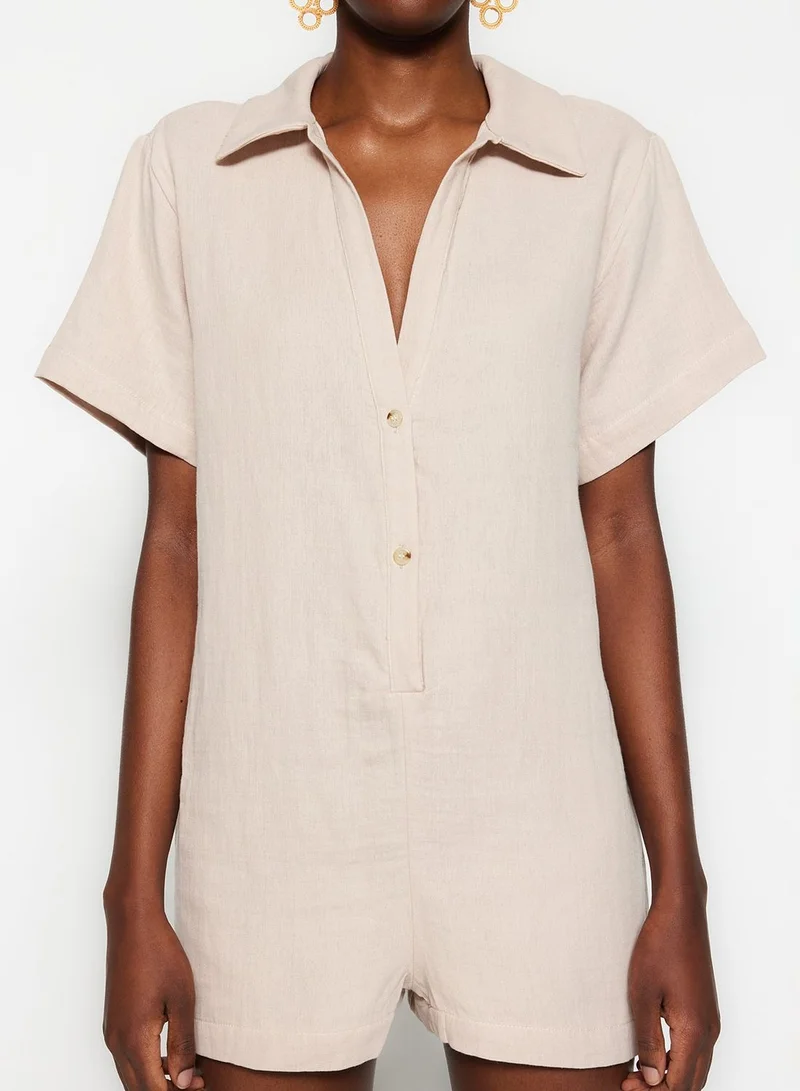 trendyol Button Detail Knitted Playsuit