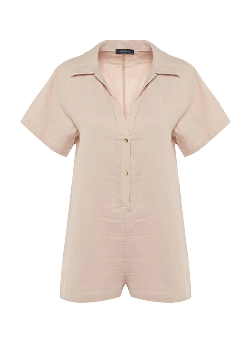 trendyol Button Detail Knitted Playsuit