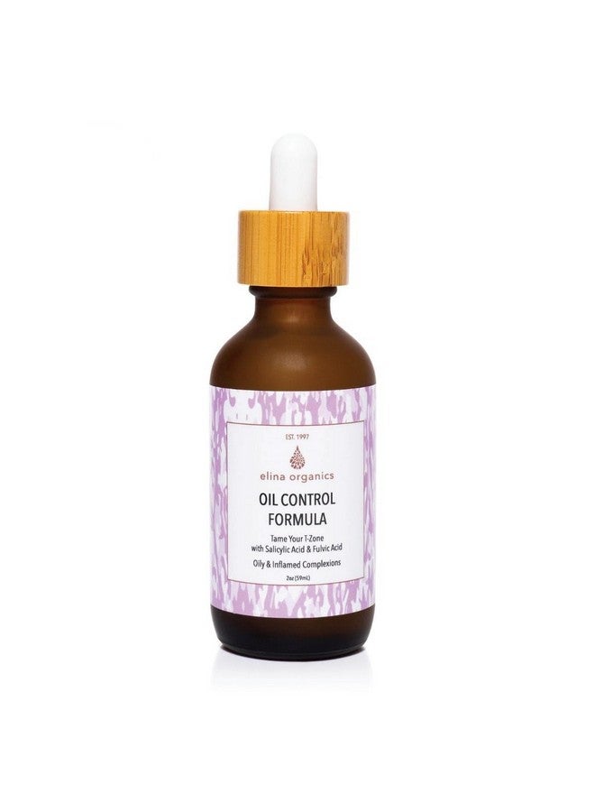 إيلينا أورجانيكس - تركيبة للتحكم في الزيوت | سيروم لتنقية المسام والتحكم في الزيوت، حمض الساليسيليك الطبيعي، جذر الأرقطيون، حمض الفولفيك، غير سام، خالٍ من القسوة، لبشرة صافية | ٥٩ مل، ٢ أونصة - Image 1
