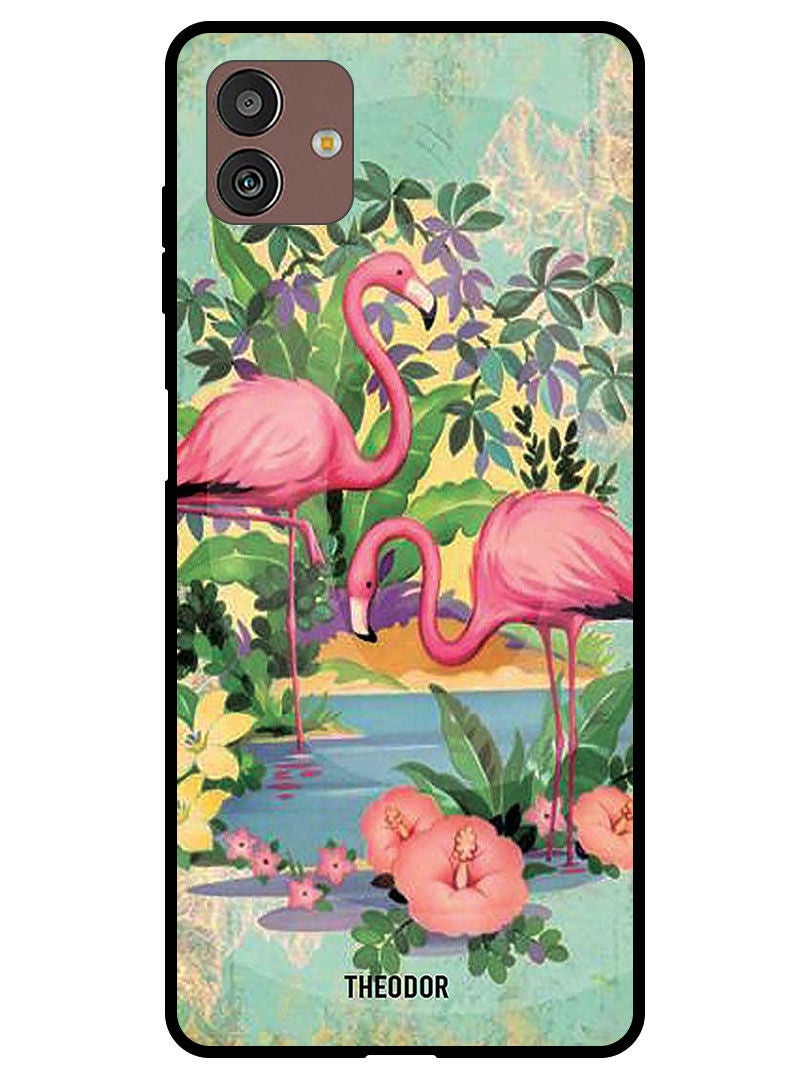 Theodor Protective Case Cover For Samsung Galaxy M13 5G   Pink Flamingoes - Image 1