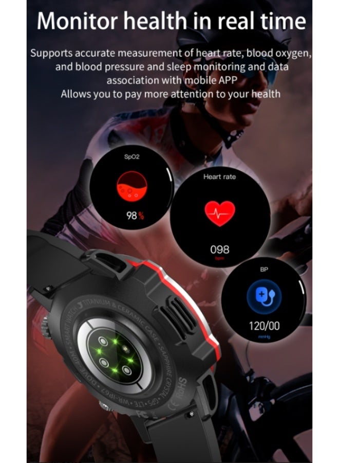 mpBLBERRI Sports Smart Watch with HD Display, Multi-Sport Modes, Waterproof Fitness Tracker, Health Monitoring, Long Battery Life Rubber Strap Smartwatch for Men - Image 3