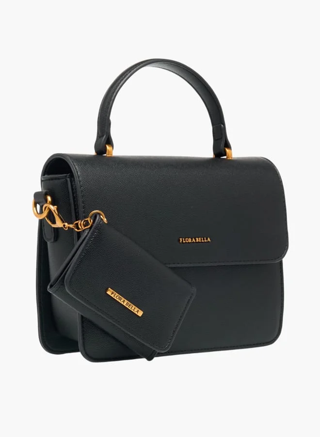 فلورا بيلا من شو إكسبرس Women Solid Satchel Bag with Detachable Strap and Wallet