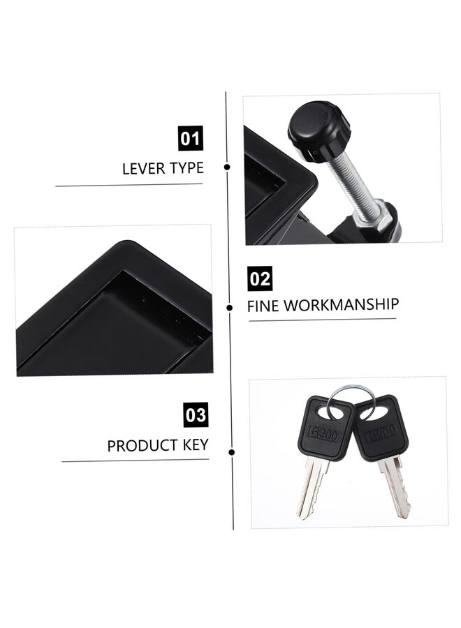 4PCS Compression Latch Lock Trigger Latch Zinc Alloy Adjustable Lever Hand Operated Flush Lever Compression Latches Black(BLACK) - Image 3