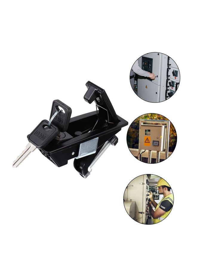 4PCS Compression Latch Lock Trigger Latch Zinc Alloy Adjustable Lever Hand Operated Flush Lever Compression Latches Black(BLACK) - Image 4