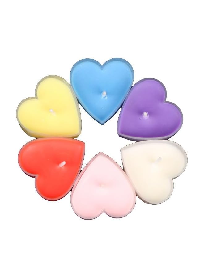Green Tiger Heart Shaped Scented Tealight Candles, 6 Boxes, Assorted Colors, White Pink Red Yellow Blue Purple - Image 4