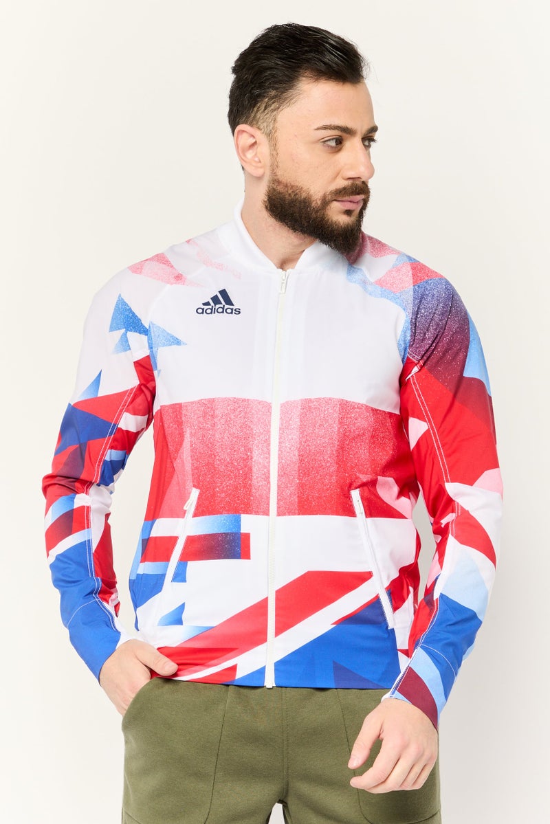 Adidas ملابس رياضية للرجال جاكيت تدريب الفريق الوطني البريطاني، متعدد الألوان - Image 1