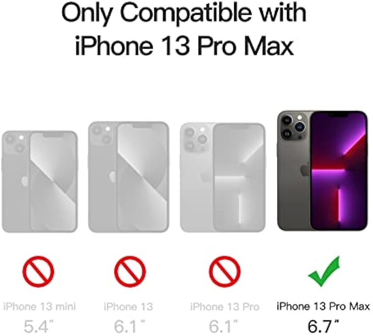 JETech Magnetic Case for iPhone 13 Pro Max 67Inch Compatible with MagSafe Translucent Matte Back Camera Lens Full Protection Slim Shockproof Phone Cover Black - Image 2