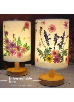 Generic Handmade Embossed Table Lamp Diy Production Material Package Non-heritage March 8th Women's Day Salon Flower Lamp Dried Flower Night Light-Colour:Butterfly Cuban Table Lamp + [unicorn] Material Pack  - Image 3