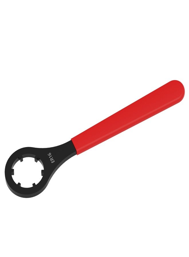 FOCMKEAS O Type Spanner,ER16 Wrench for ER16 Collet Chuck Clamping Nut with Red Non-slip Handle,cnc er wrench - Image 1