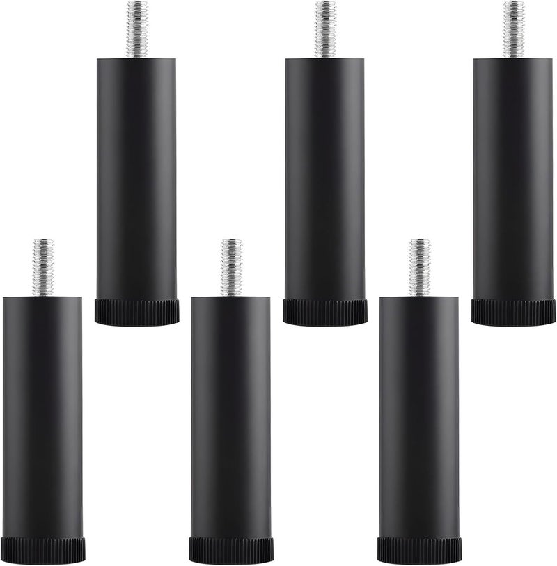 6PCS Furnitures Height Adjusters 3.4 Inch Bed Risers Metal Base Thread Quick Install Metal Risers Durability Aluminum Leg Spacers - Image 4