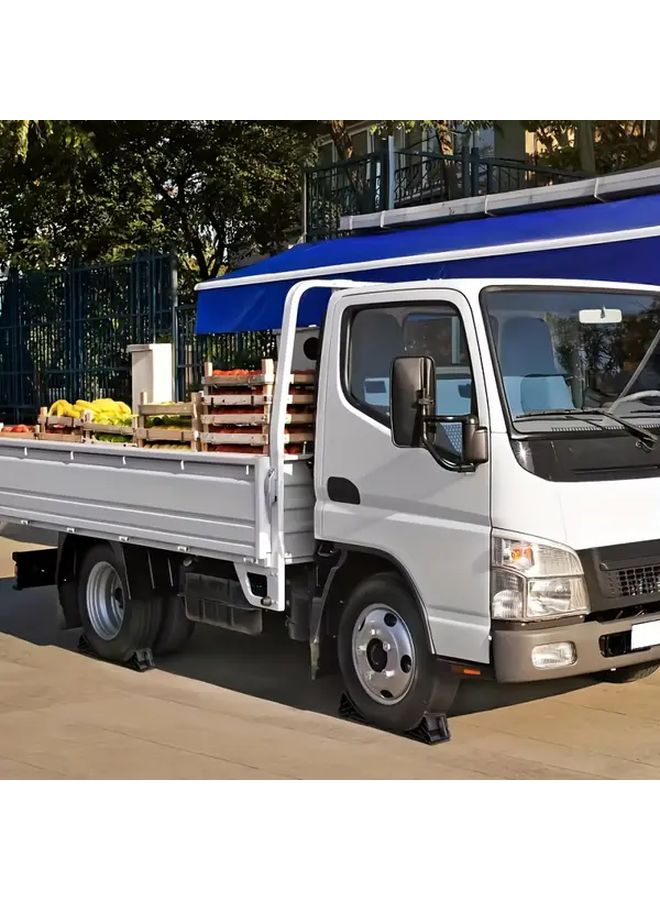 4pcs Heavy Duty Triangular Car Wheel Chocks Anti Slip Rubber Parking Wedges - Image 5