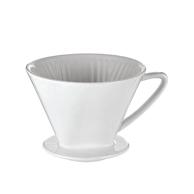 C104943 PORCELAIN COFFEE FILTERHOLDER POUROVER 4MEDIUM WHITE