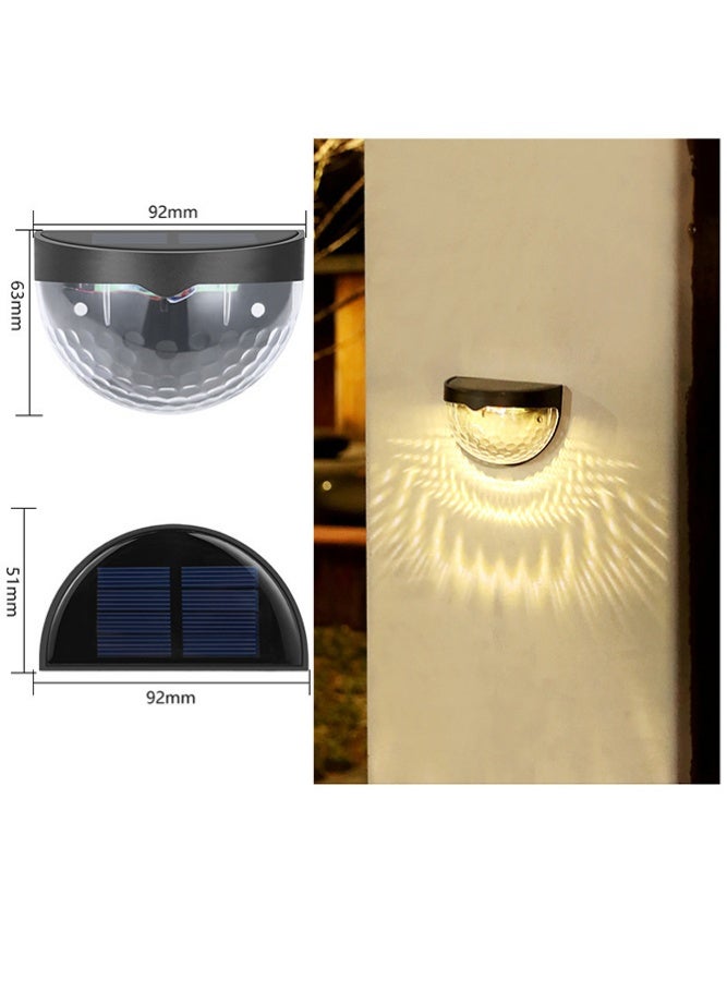 Baytna 2-Pack Solar Fence Lights (92mm x 63mm), IP65 Waterproof Outdoor LED Deck/Step/Stair Lights, Auto On/Off Warm White Solar Spot Lights for Garden, Porch, Path & Patio (Black) - Image 2