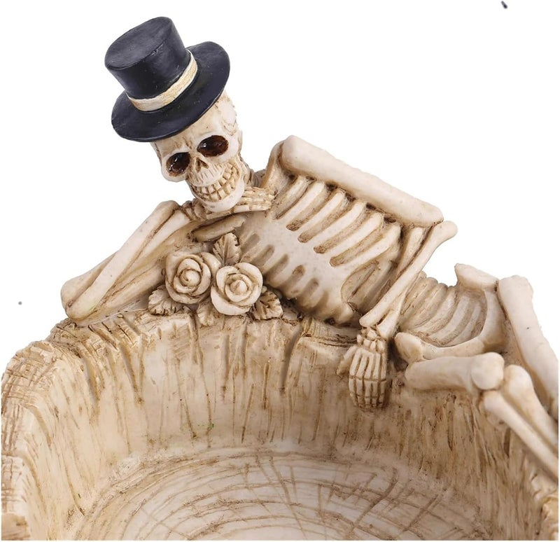 Creative And Fashionable Skull Ashtray - Sleeping Posture Design For Home, Bar, KTV, And Halloween Decor - Image 5