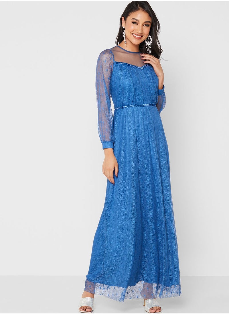 Khizana - Shimmer Net Gown - Image 1