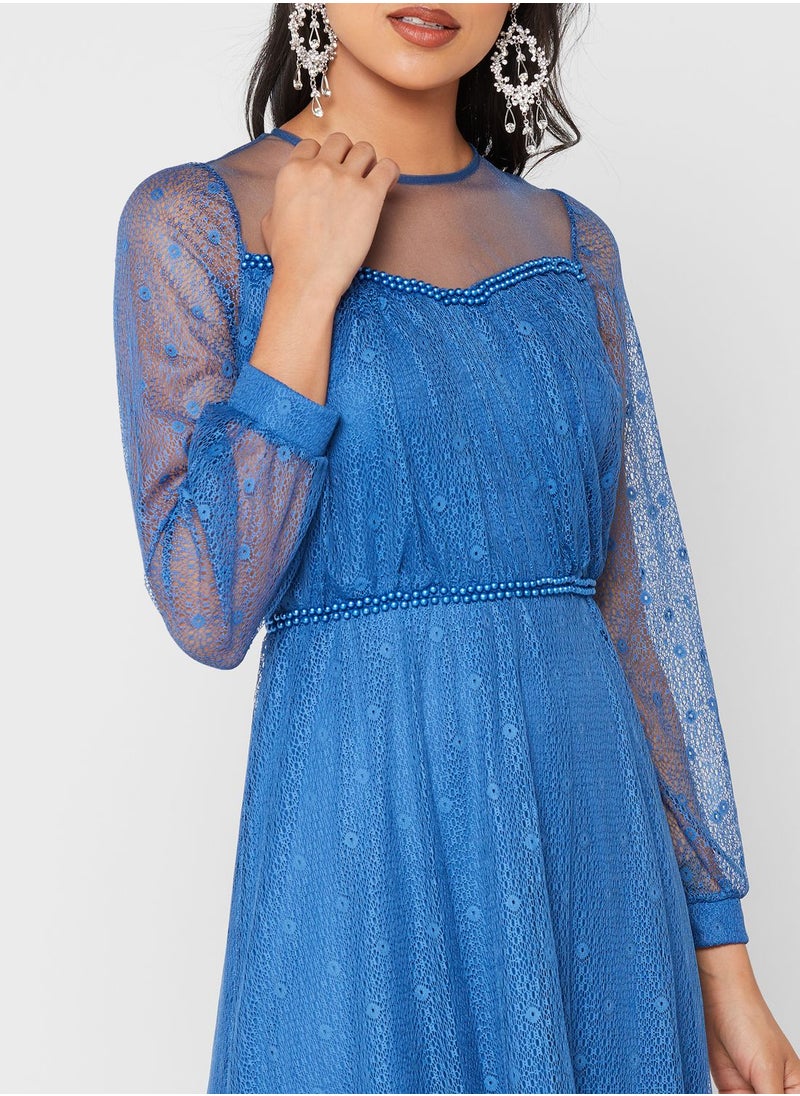 Khizana - Shimmer Net Gown - Image 1