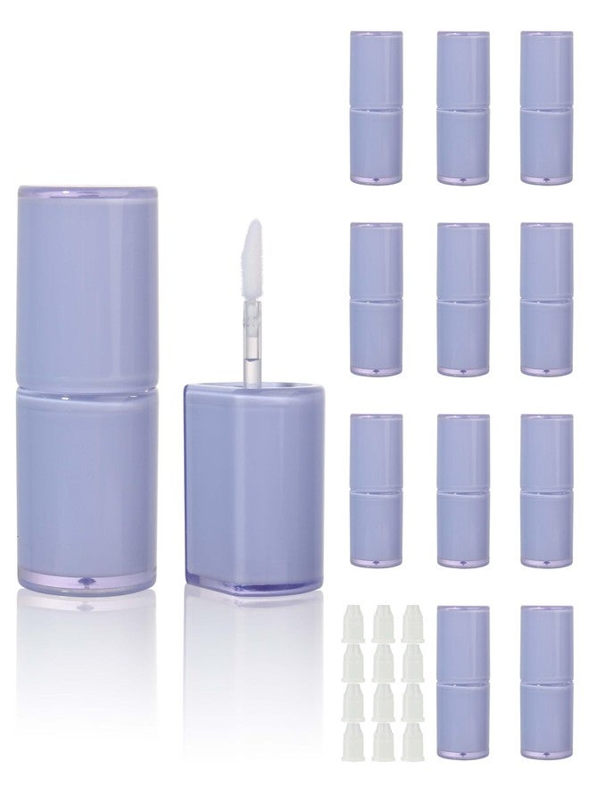 COSIDEA 12pcs 8ml semicircle empty lip gloss tubes bulk with wand large Blue sunproof lipgloss tube - Image 1