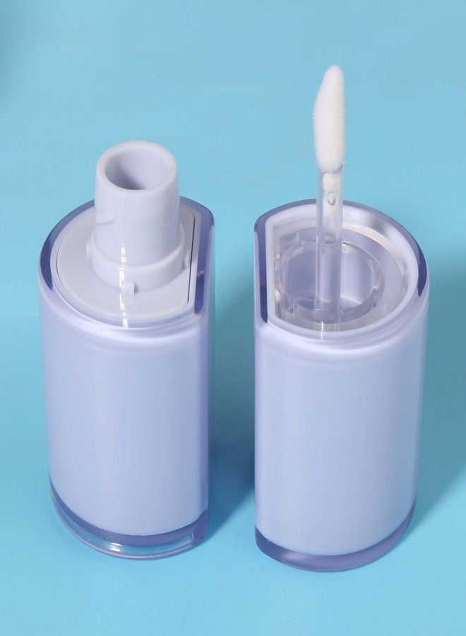 COSIDEA 12pcs 8ml semicircle empty lip gloss tubes bulk with wand large Blue sunproof lipgloss tube - Image 5