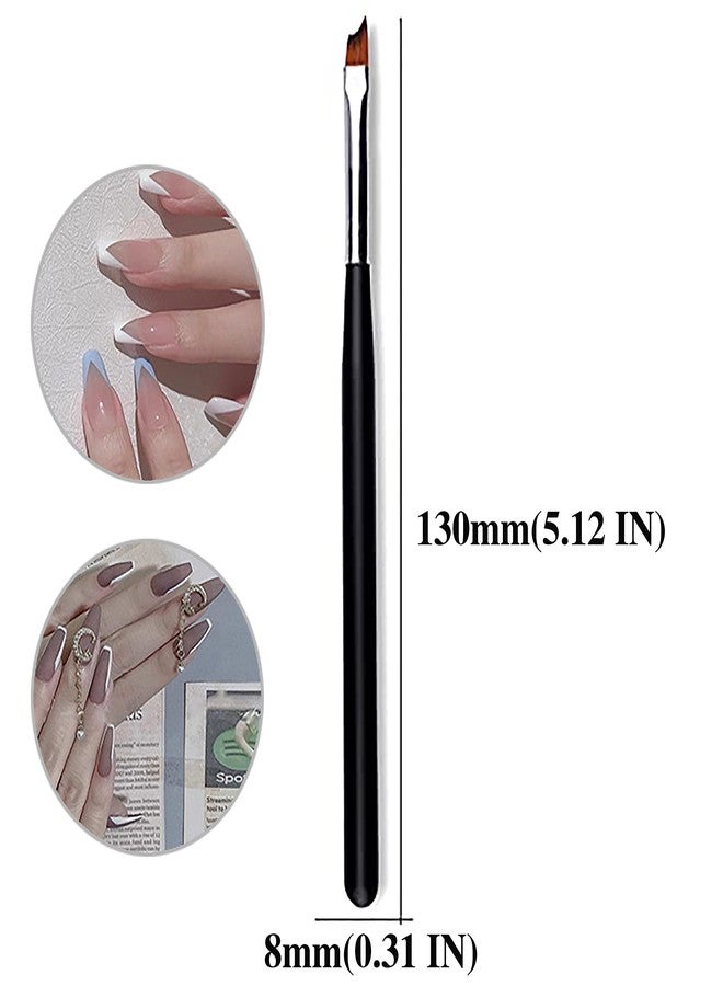 DANNEASY 6Pcs Nail Art Brush Nail Ombre Brush French Tips Nail Brush Nail Design Tools Nail Sponge Pen with 4pcs Replaceable Sponge Head Nail Art Supplies - Image 5