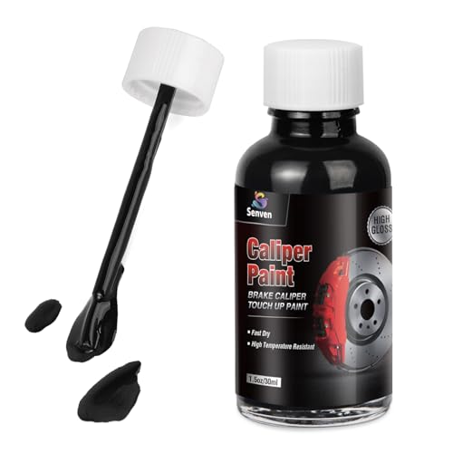 SENVEN Black Caliper Paint Brake Caliper Touch Up Paint Black Gloss High Temperature Heat Resistant 15oz - Image 1
