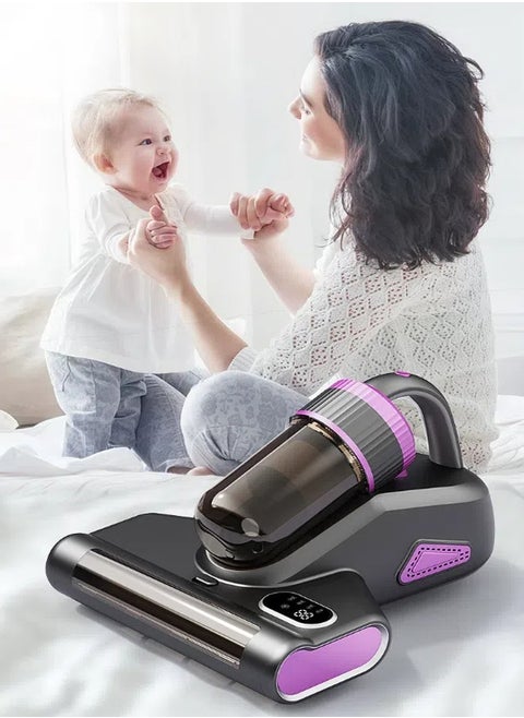 Mite Remover Vacuum Cleaner,Anti-allergen Bed Vacuum Cleaner with UV-C Light & High Heating Tech,14000pa Strong Suction,Deep Cleaning Bed Vacuum for Sofa/Bed/Fabric Surface
