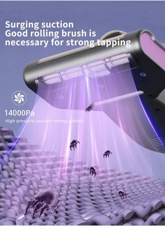 Joshberg Mite Remover Vacuum Cleaner,Anti-allergen Bed Vacuum Cleaner with UV-C Light & High Heating Tech,14000pa Strong Suction,Deep Cleaning Bed Vacuum for Sofa/Bed/Fabric Surface  - Image 3