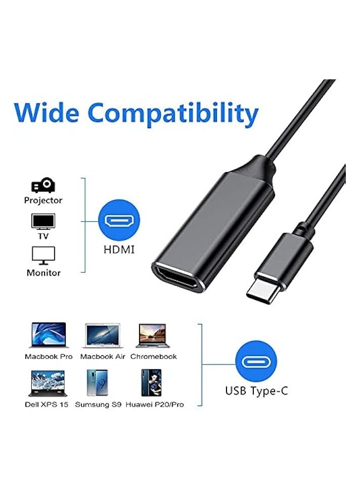 erorex - USB C to HDMI Adapter 4K for Mac OS, Type-C to HDMI Adapter [Thunderbolt 3], Compatible with MacBook Pro 2019/2018/2017, MacBook Air, Galaxy, and More - Image 1