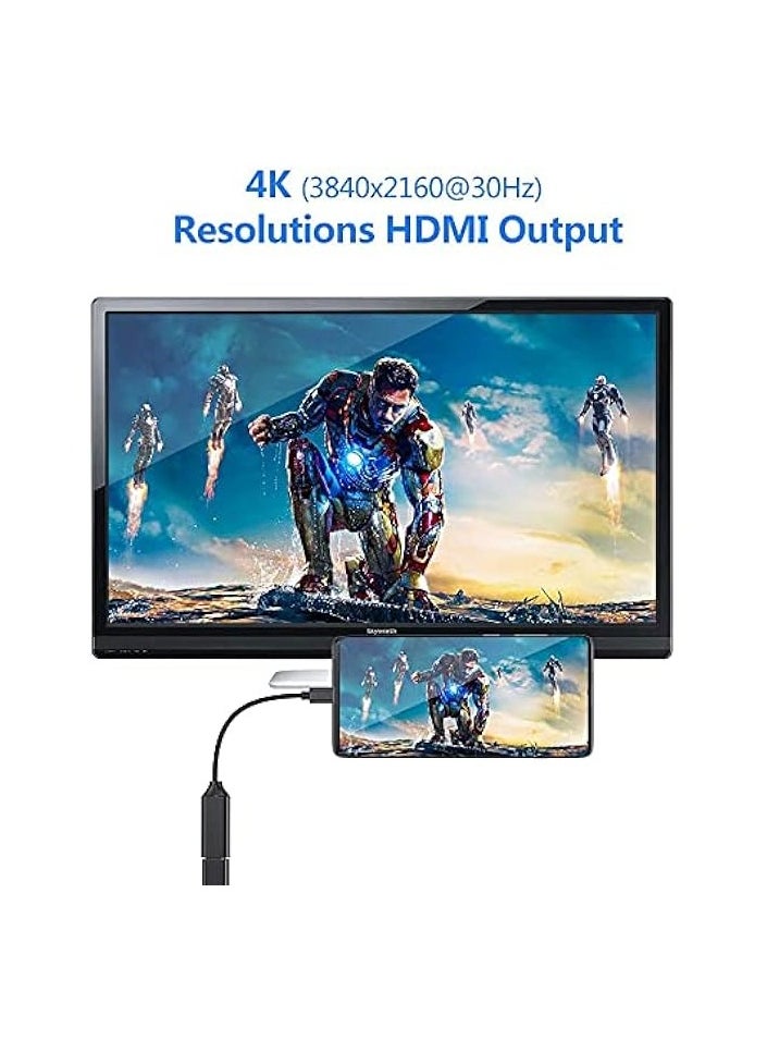 erorex - USB C to HDMI Adapter 4K for Mac OS, Type-C to HDMI Adapter [Thunderbolt 3], Compatible with MacBook Pro 2019/2018/2017, MacBook Air, Galaxy, and More - Image 1