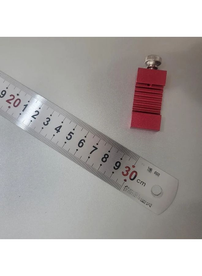 Red Aluminum Alloy Woodworking Ruler Stop With Precision Scriber And Marking Gauge - Image 5