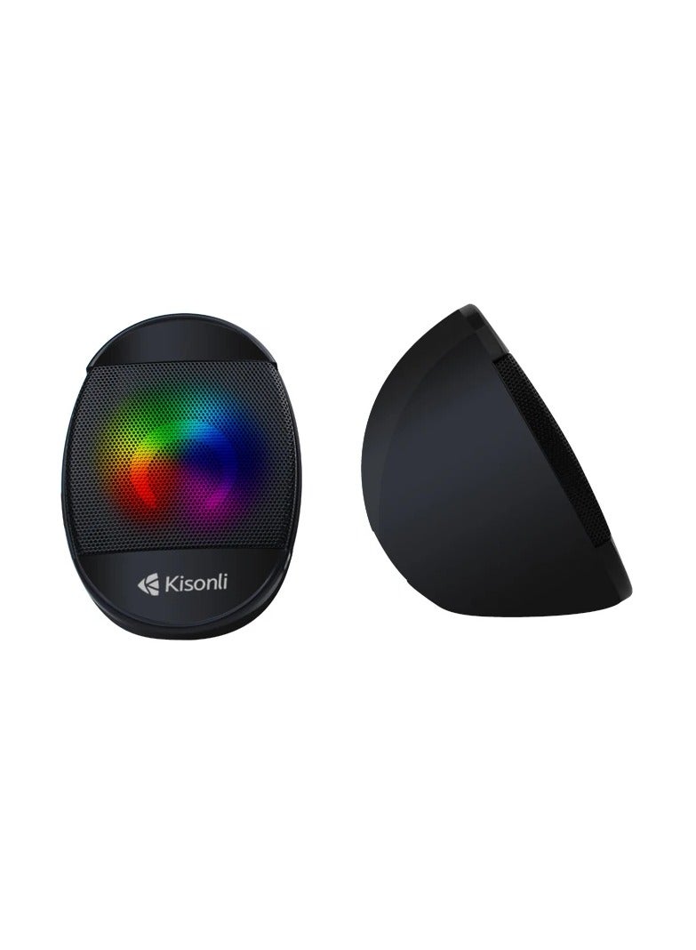 Kisonli Kisonli L-7070 Multimedia Speaker – Compact Design with LED Accent  - Image 1