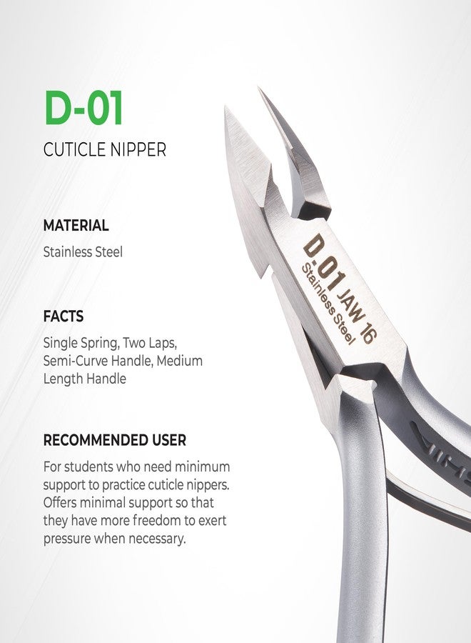 NGHIA Cuticle Nipper - D-01 JAW 16 | Stainless Steel | Durable and Sharp | Ergonomic Design | Grey Plated | Ideal for Salons and Home Use - Image 3