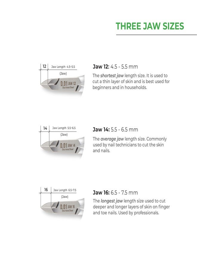 NGHIA Cuticle Nipper - D-01 JAW 16 | Stainless Steel | Durable and Sharp | Ergonomic Design | Grey Plated | Ideal for Salons and Home Use - Image 4