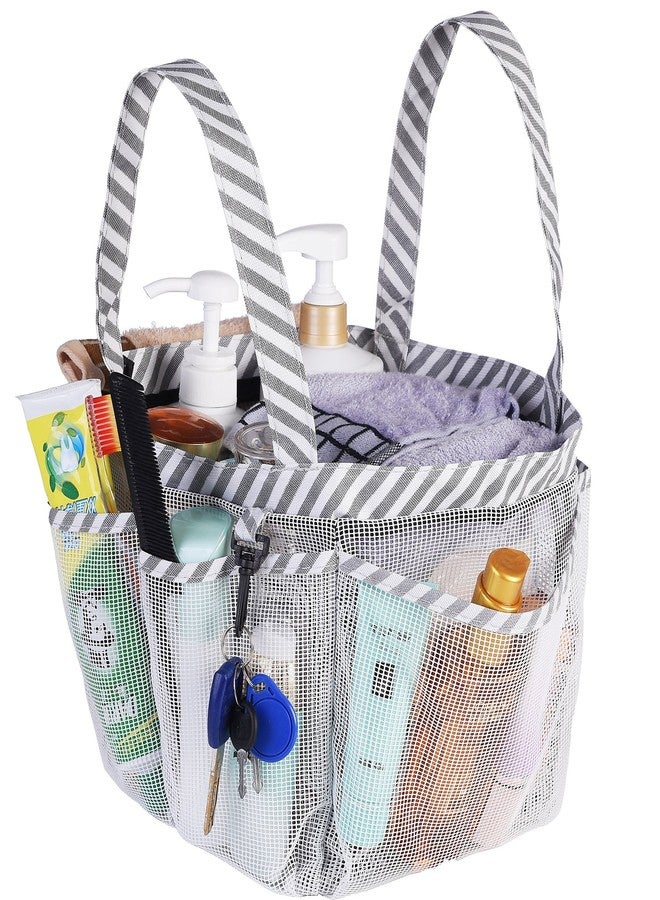 Haundry Mesh Shower Caddy Bag for College Dorm Room Essentials Portable Shower Caddy Tote with 8 Pockets for Beach, Swimming, Gym, Travel - Image 1