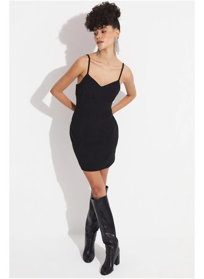 جون June Knit Crepe Dress