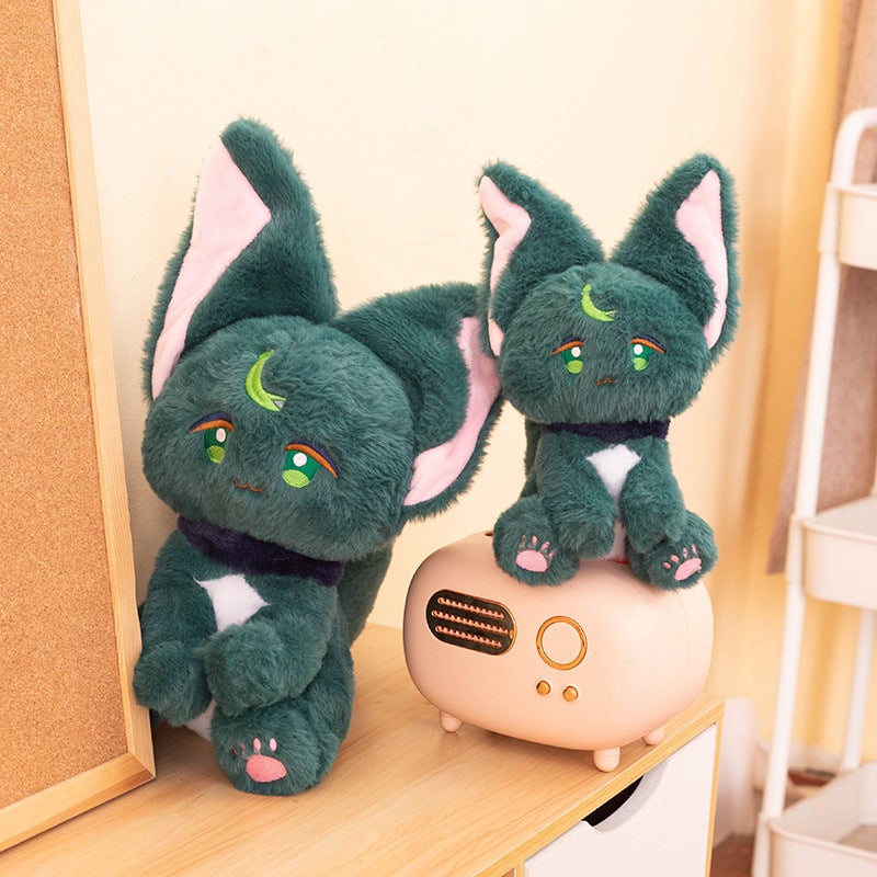Large Plush Cat Doll: Blue High-quality Soft Materials - Charming Soldier Cat Design Stuffed Toy for Cat Lovers, Birthday Gifting & Anime Collecting - Image 4