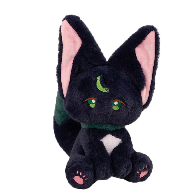 Large Plush Cat Doll: Blue High-quality Soft Materials - Charming Soldier Cat Design Stuffed Toy for Cat Lovers, Birthday Gifting & Anime Collecting - Image 1