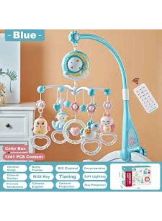 Baby Crib Mobile with Music and Lights, Infant Toy with Hanging Animals and Rotating Unicorn, 0m+ - Image 3