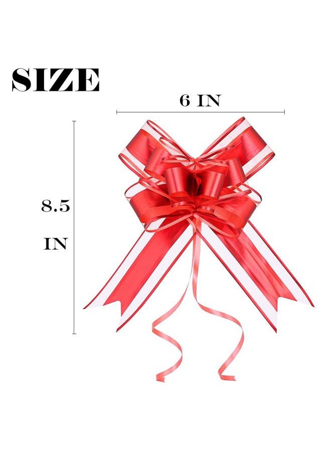 WEWILUCK Gift Bows for Presents, 15PCS Red Bows for Gift Wrapping, 6 Inch Gift Bows with Ribbon for Christmas, Hanukkah, Birthday, Any Occasion - Image 4