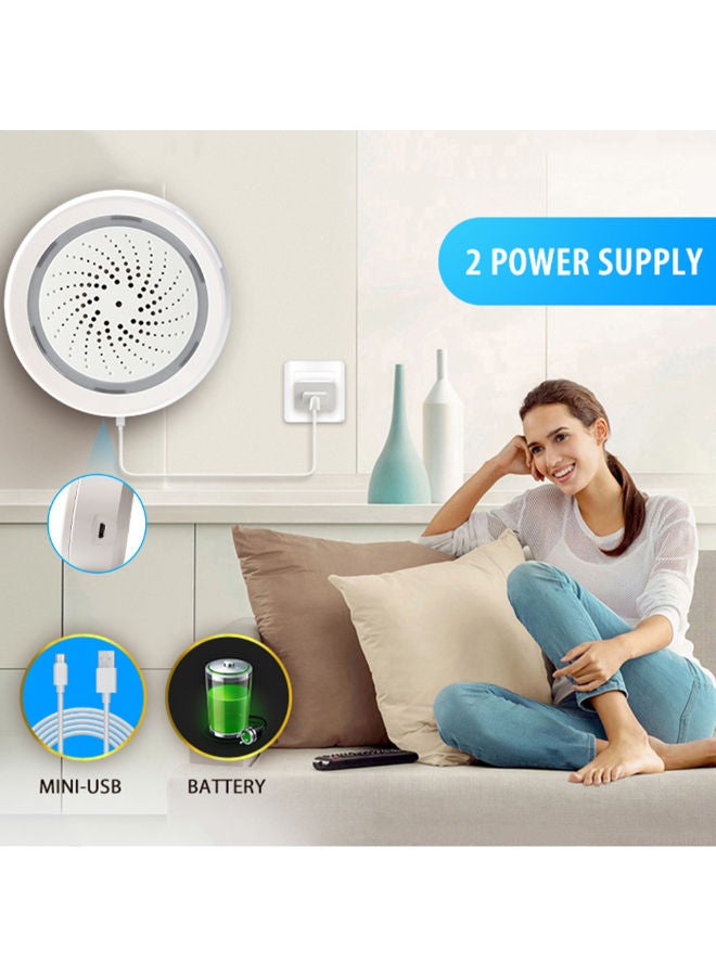 NIBEMINENT Wireless USB Siren Alarm White 65 x 30millimeter - Image 3