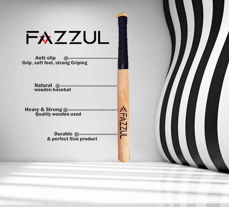Fazzul مضرب بيسبول للدفاع عن النفس مع غطاء (طبيعي) - Image 1
