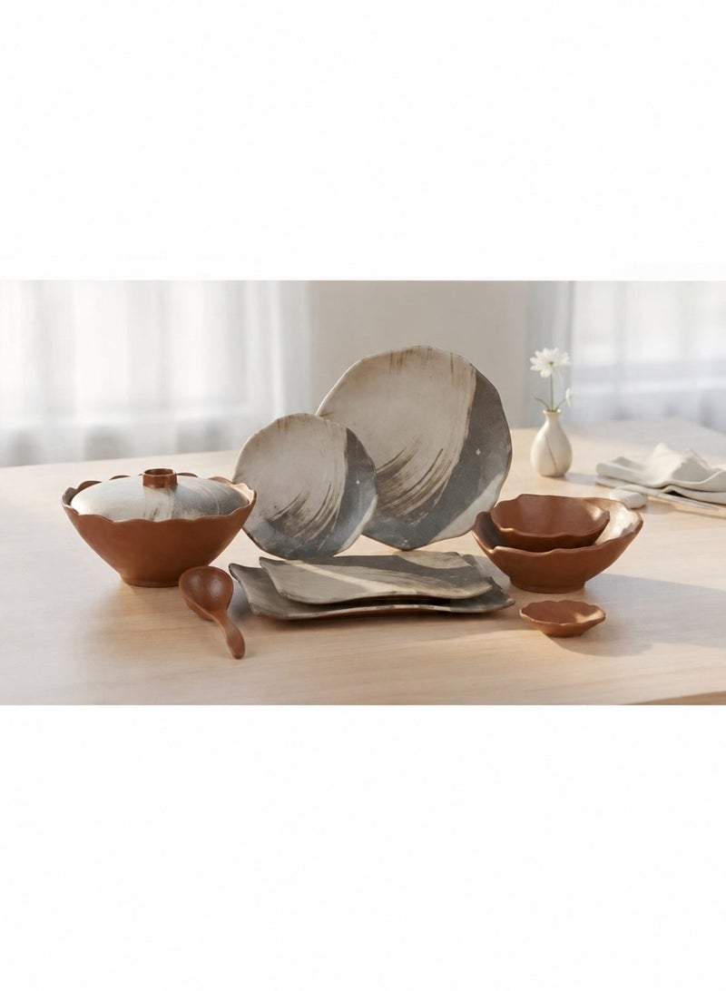 Diamond Home Melamine Dinnerware Set – 35 Pieces