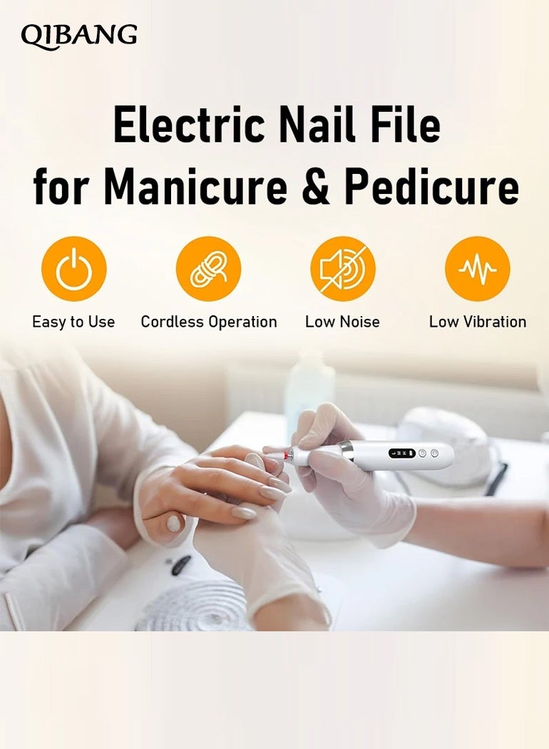 QIBANG Electric Nail Drill Machine – Professional Manicure/Pedicure Tool for Filing, Buffing, Cuticle Care & Polish Removal. nail instrument （Pink） - Image 3